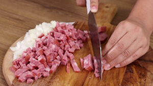 bacon com cebola receita