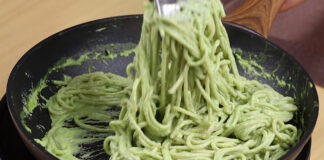 Espaguete verde rápido e fácil