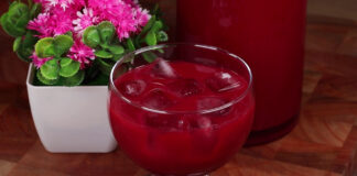 Suco de beterraba com arroz