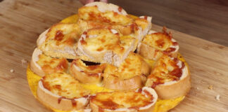 Lanche rápido e delicioso com pão velho e ovos