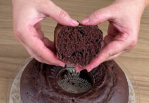 Bolo de café com cacau