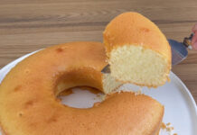 Bolo de arroz feito no liquidificador