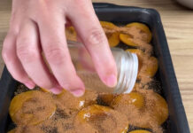 Sobremesa de pêssego fácil e deliciosa