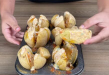 Batatas recheadas na forma