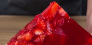 Como Fazer Sobremesa de Melancia e Morango com Gelatina