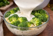 Macarrão Cremoso com Brócolis ao Forno