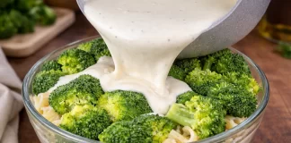 Macarrão Cremoso com Brócolis ao Forno