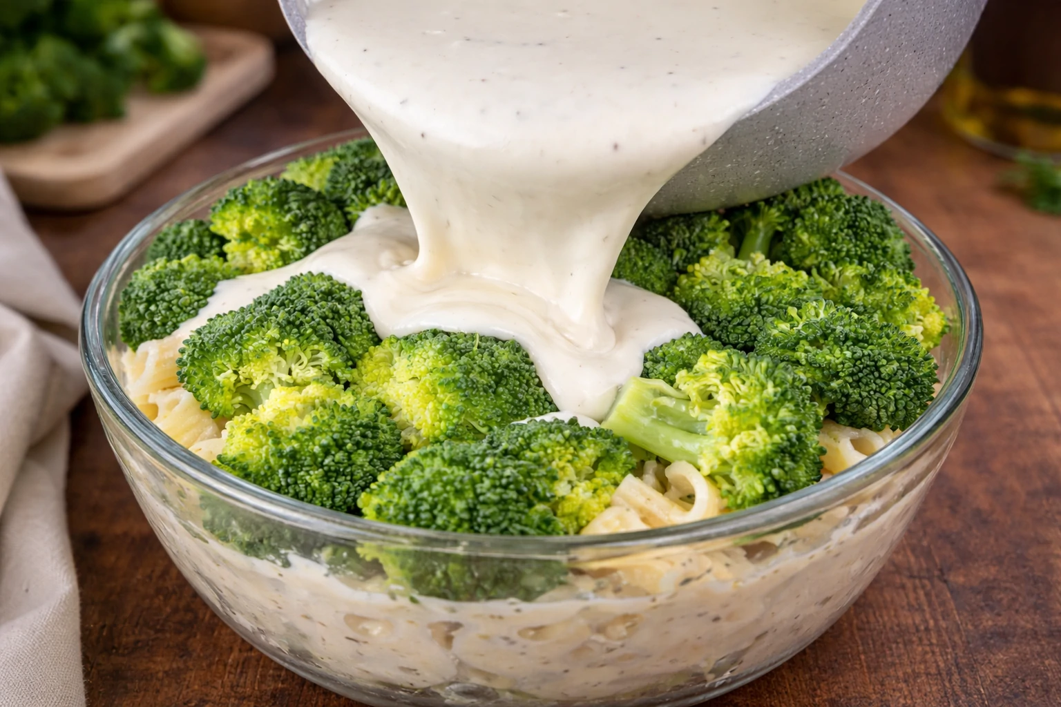 Pasta cremosa con brócoli al horno - Super Receitas