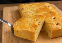 Apfelkuchen, der auf der Zunge zergeht