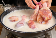 Coxas de Frango Crocantes Cozidas no Leite
