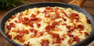 Pasta Cremosa con Crema di Patate, Formaggio e Pancetta
