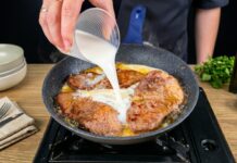 Bife ao Molho de Leite na Frigideira