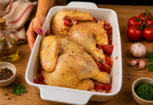 Frango Inteiro Marinado com Batatas