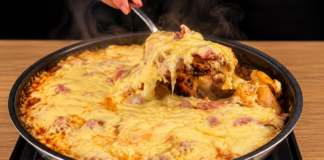 Lasagne à la poêle au bœuf haché