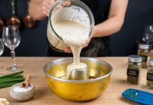 Sobremesa Cremosa de Banana com Calda de Caramelo
