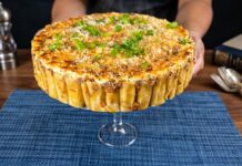 Macarrão de Forno Recheado com Carne Moída