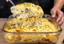 Frango Gratinado com Batata Ralada e Creme de Queijo
