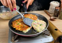Skillet Snack with Mortadella and Cheese