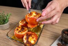 Tomates Recheados com Ovo e Queijo