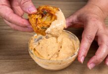Onion and Egg Fritters with Mayonnaise Sauce