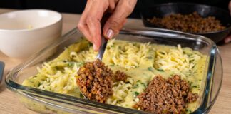 Fırında Kremalı Patatesli ve Mozzarella’lı Kıyma